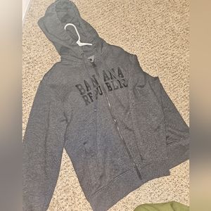 Banana republic black zip up hoodie